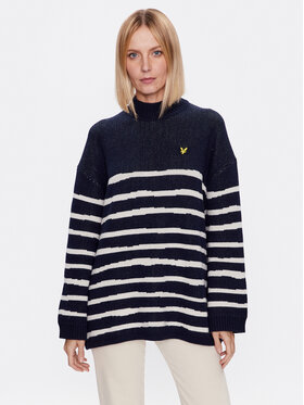 Lyle & Scott Lyle & Scott Sveter KNW1802V Tmavomodrá Regular Fit