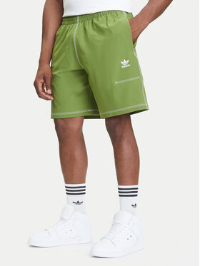 adidas adidas Szorty sportowe Trefoil Essentials KA8540 Zielony Loose Fit