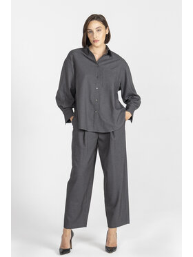 Deni Cler Milano Deni Cler Milano Spodnie materiałowe T-DC-5268-E5-40-80-1 Szary Loose Leg