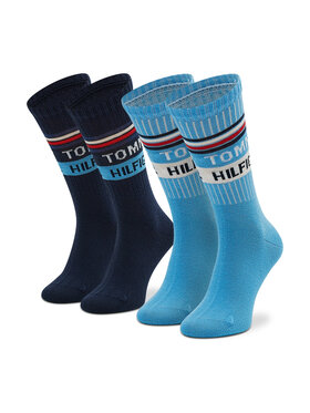 Tommy Hilfiger Tommy Hilfiger Set od 2 para dječjih visokih čarapa 701218367 Plava