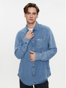 Wrangler Wrangler Koszula jeansowa 112350578 Niebieski Regular Fit