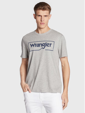 Wrangler Wrangler T-shirt Frame Logo W70JD3X37 112320767 Grigio Regular Fit