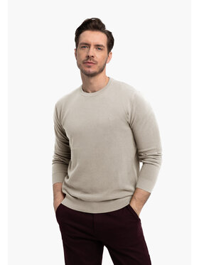 Volcano Volcano Sweter S-MIKO Szary Regular Fit