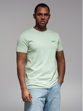 Ombre Ombre T-Shirt OM-TSCT-0151 Szary Regular Fit