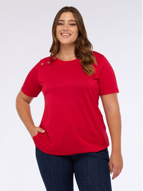 Fiorella Rubino Fiorella Rubino T-Shirt G01XL008831N016 Czerwony Boxy Fit