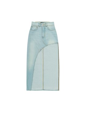 MissDenim MissDenim Spódnica jeansowa Maxi Niebieski Slim Fit