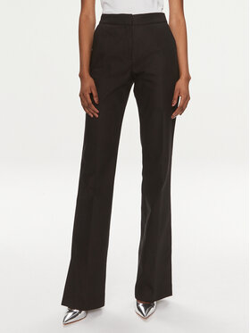 HUGO Hugo Medžiaginės kelnės Haralie 50510436 Juoda Straight Fit