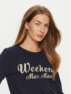 Weekend Max Mara Bluza Quinoa 2425946022 Mornarsko Modra Regular Fit