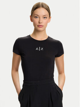 Armani Exchange Armani Exchange Póló XW001382 AF16294 UC001 Fekete Slim Fit