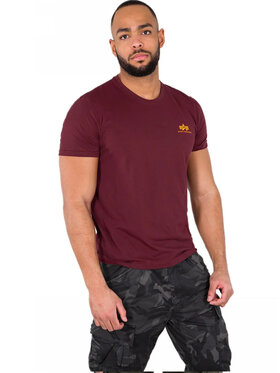 Alpha Industries Alpha Industries Tričko AI.188505-184 Bordová Basic Fit