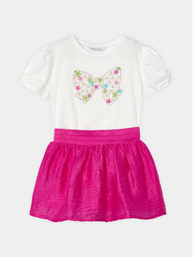 Mayoral Mayoral Set tricou și fustă 3957 Roz Regular Fit