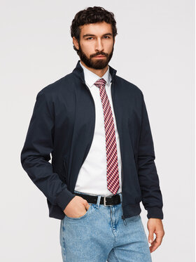 Ombre Ombre Kurtka przejściowa OM-JANP-0326 Granatowy Regular Fit