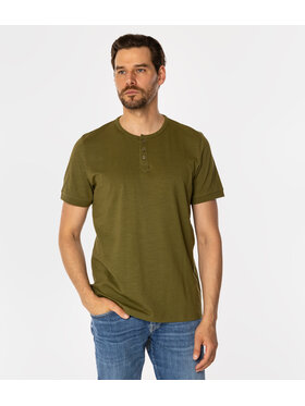Lee Cooper Lee Cooper T-Shirt HENLEY2 Zielony Regular Fit