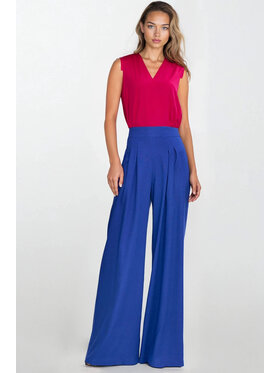 NIFE NIFE Komplet bluza i spodnie materiałowe SD114 Niebieski Palazzo Fit