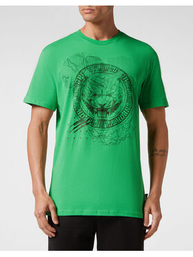 Plein Sport Plein Sport T-Shirt 8143 Zielony Regular Fit