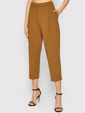Rinascimento Rinascimento Текстилни панталони CFC0105861003 Кафяв Regular Fit