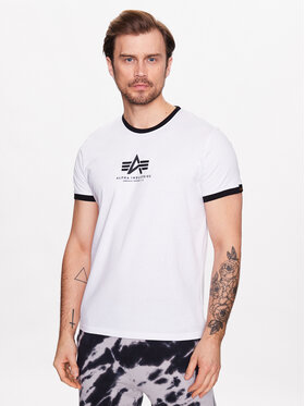 Alpha Industries Alpha Industries Tričko Basic T Contrast 106501 Biela Regular Fit