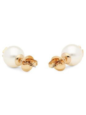 Tory Burch Naušnice Crystal Pearl Stud Earring 11165514 Bijela