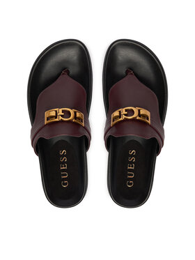 Guess Guess Japonki FLJFRR LEA03 Bordowy