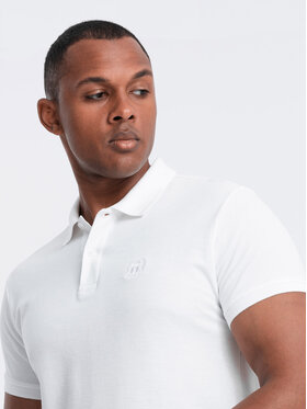 Ombre Ombre Polokošile OM-POBS-0100 Bílá Regular Fit
