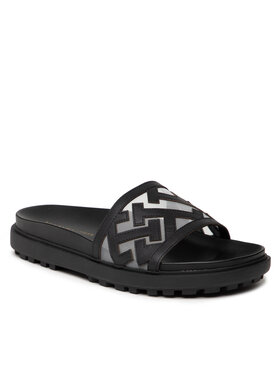 Tommy Hilfiger Tommy Hilfiger Natikači Th Elevated Flat Sandal FW0FW07407 Črna