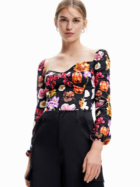 Desigual Desigual Glaustinukė MONSIEUR CHRISTIAN LACROIX Veneze 23SWQW03 Juoda Slim Fit