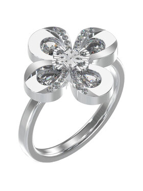 Guess Guess Prsteň JUBR03061JWRH56 Strieborná