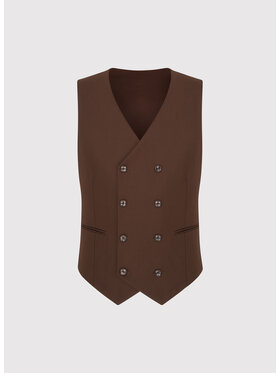 Pako Lorente Pako Lorente Kamizelka P25WF-8X-010 Brązowy Slim Fit