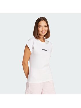 adidas adidas T-Shirt Essentials Linear JC8239 Biały Slim Fit