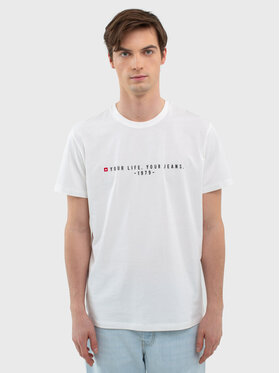 BIG STAR BIG STAR T-Shirt OLIVER_100_150 Biały Basic Fit