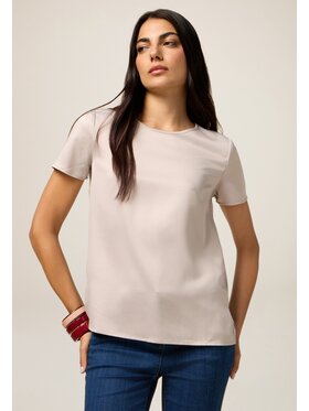 Oltre Oltre T-Shirt G384J004171N002 Écru Regular Fit