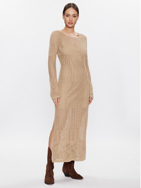 Birgitte Herskind Birgitte Herskind Sukienka codzienna Kennedy 4740921 Beżowy Slim Fit