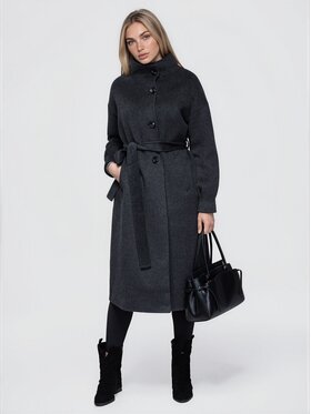 Ombre Ombre Kabát pro přechodné období OW-CT-E0032 Černá Relaxed Fit