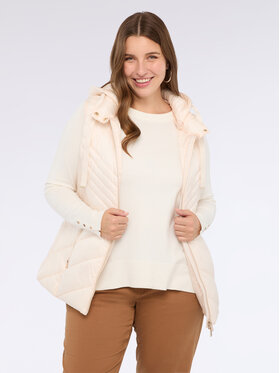 Fiorella Rubino Fiorella Rubino Bezrękawnik F437T001338N011 Kremowy Regular Fit