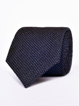 ELSNER ELSNER Krawat JEDWAB ŻAKARD A1046 Granatowy