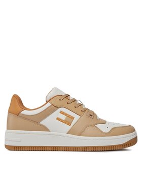 Tommy Jeans Tommy Jeans Laisvalaikio batai Tjm Retro Basket Tonal Logo EM0EM01347 Smėlio