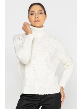 Deni Cler Milano Deni Cler Milano Sweter T-DC-S493-D5-90-16-1 Biały Regular Fit