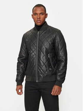 KARL LAGERFELD KARL LAGERFELD Odinė striukė 555011 544409 Juoda Regular Fit