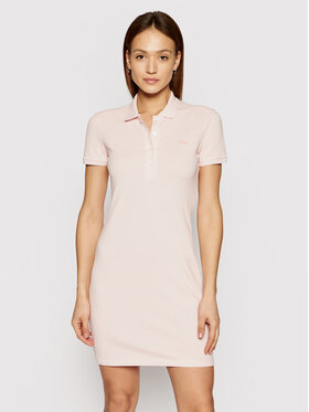 Lacoste Lacoste Sukienka codzienna EF5473 Różowy Slim Fit