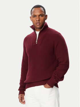 Tommy Hilfiger Tommy Hilfiger Πουλόβερ Fisherman MW0MW42531 Μπορντό Regular Fit