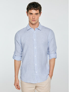 BIG STAR BIG STAR Koszula MALEKIWS Niebieski Basic Fit