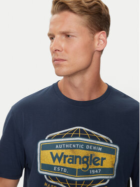 Wrangler T-shirt Americana 112357448 Plava Regular Fit