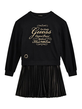 Guess Guess Ежедневна рокля J5BK31 KAUH0 Черен Regular Fit