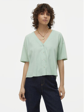 Vero Moda Vero Moda Bluzka Jesmilo 10279696 Zielony Regular Fit