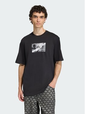 adidas adidas T-Shirt FRANCHISE TEE Czarny Loose Fit