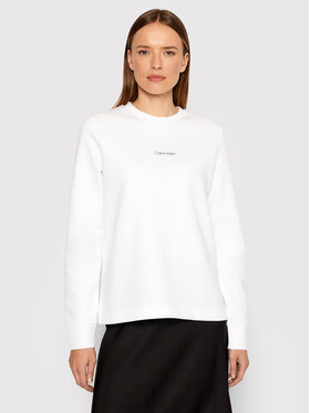 Calvin Klein Calvin Klein Bluza Mini K20K203001 Biały Regular Fit