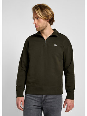 Lee Lee Bluza HALF ZIP SWS Zielony Loose Fit