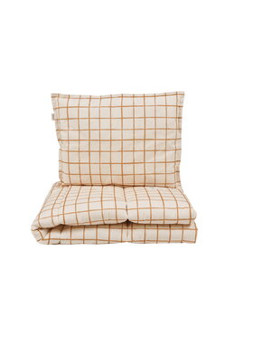 Malomi Malomi Komplet pościeli bedding_set_camel_check Beżowy