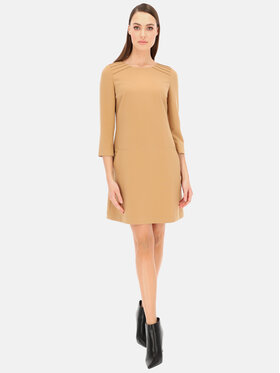 Potis & Verso Potis & Verso Sukienka codzienna Nabuko Beżowy Slim Fit