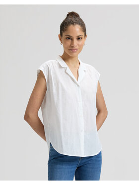 Lee Lee Koszula CAP SVE SHIRT Biały Relaxed Fit